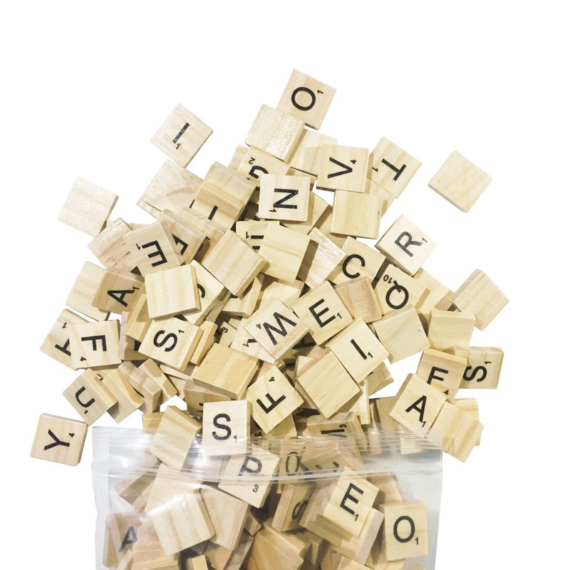 PERRIROCK 500 Pcs Wood Scrabble Tiles - Scrabble Letters - 5 Complete Sets - Wood Tiles - Great for Crafts, Letter Tiles, Spelling by Clever Delights - Image 4